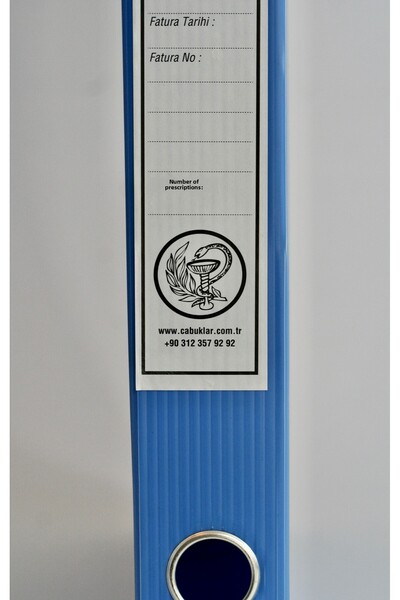 ÇABUKLAR Blue Pharmacy Sgk Prescription Box - Standard Size (29X4,5X40 cm)