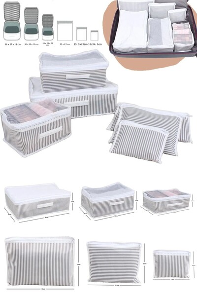 BTS Shop Σετ τσάντας 6 τεμαχίων Τσάντα βαλίτσας και οργάνωσης ταξιδιού βαλίτσας