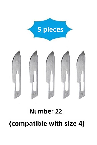 QBR Home Pack of 5 22 Number Wooden Sculpture Carving Art Replacement Blade. Plug-In Type (Compatible with Sapa Number 4)