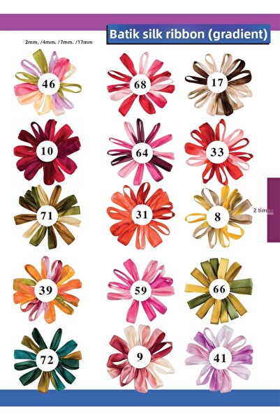 Majestik Μεταξωτή κορδέλα μπατίκ 2 mm - 10