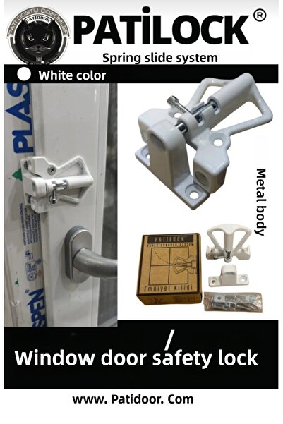 PATİDOOR Safety Lock for Sliding Windows and Doors.Burglar Lock Child Safety Lock.