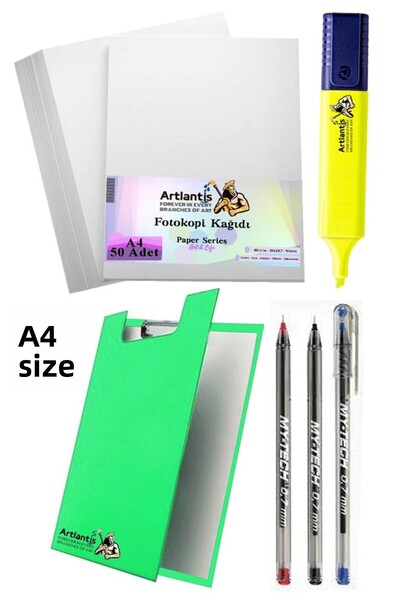 Artlantis Covered Secretaryship A4 Ballpoint Pen 3 Colors A4 White Copier Pap...
