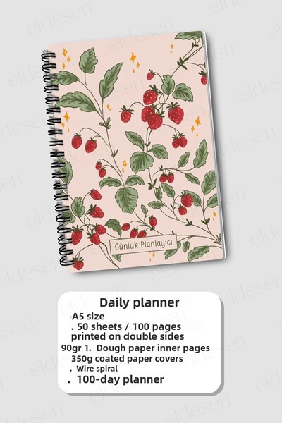 Eldesen Tasarım 3-Pack Planning Set, Daily Planner, Weekly Planner, To-Do, Academic Agenda