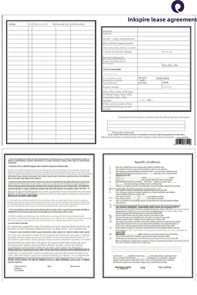 inkspire Rental Contract Paper 15 Pieces Residential and Workplace Rental Con...