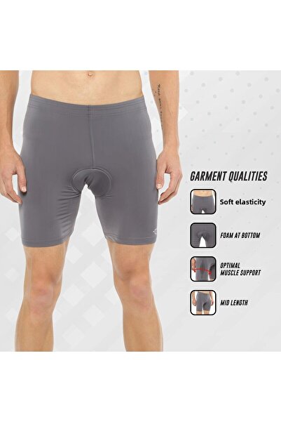 Nivia Cycling Shorts for Men (Grey, S) | For Gym, Running | Lightweight | Comfortable | Stylish