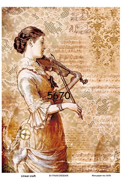 LİNEART Lineart Brass Decopage Paper No:L5670- 29X42Cm