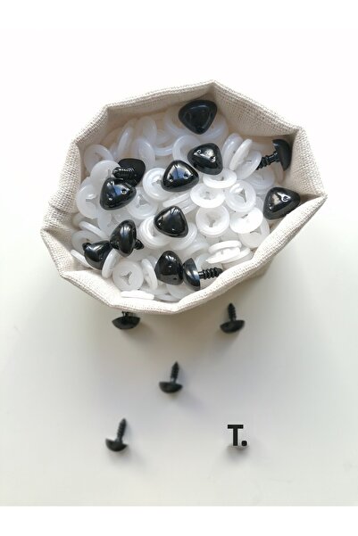 Sihirlihalka اميجورومي برغي أنف أسود 15 ملم - 10 قطع