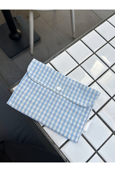 Sumicorn Design Μπλε τσάντα με κουμπωτά που πλένεται, μίνι πορτοφόλι, οργανωτής τσάντας