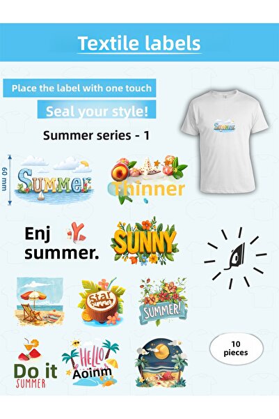 AGG Reklam Clothing Tag Summer Series -1 Set of 10