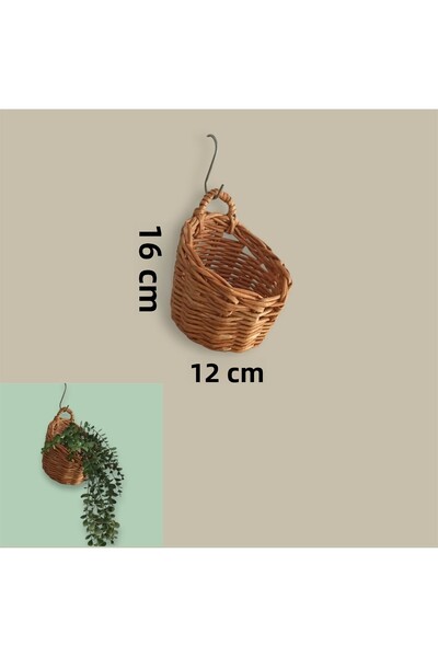 afralya home Mini coș decorativ 1 buc, coș suspendat bucătărie, coș mic din răchită