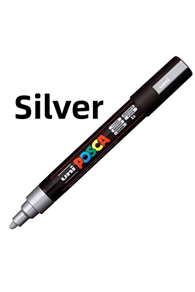 Uni Posca Silver Marker - 5m (1.8-2.5mm) Pc-5M