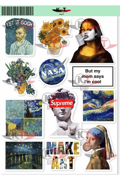 KT Decor الفن تحت عنوان الهاتف والكمبيوتر اللوحي والكمبيوتر المحمول والكمبيوتر المحمول - مجموعة ملصقات PVC-3