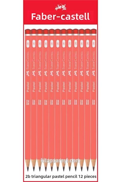 Faber Castell 2b Triangle Pencil Pastel Pink 12 Pcs