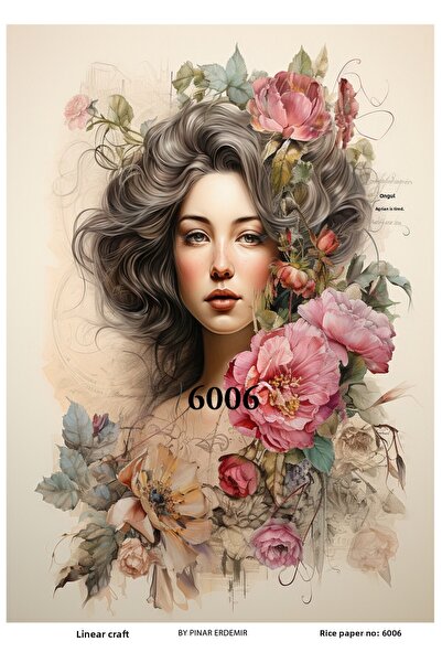 LİNEART ورق ديكوباج نحاسي - رقم: 6006، 29x42 سم