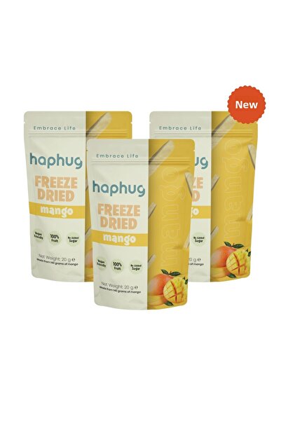 HapHug Pack of 3 Freeze Dried Mango - Freeze Dried Mango 20g X 3