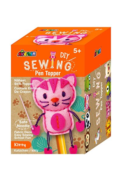 AVENİR Kit de cusut DIY - Decorație pentru vârful creionului - Pisicuță