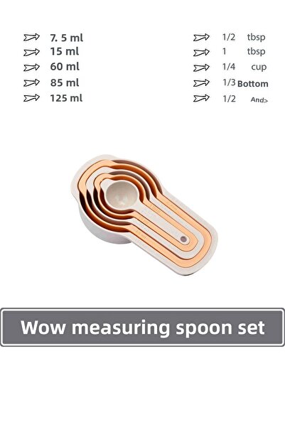 Sunplast Wow Measuring Spoon Set -latte