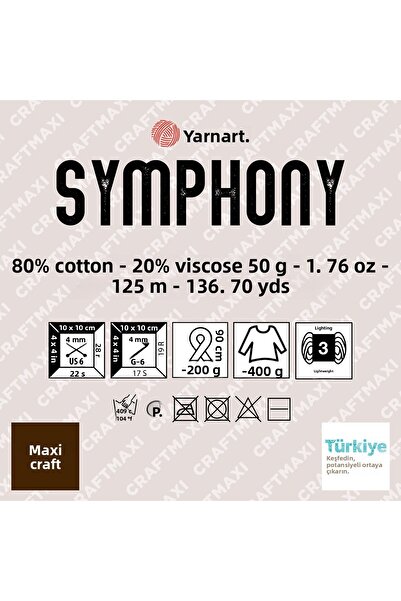 Yarnart SYMPHONY - HAND KNITTED STRING 2123-TURQUOISE
