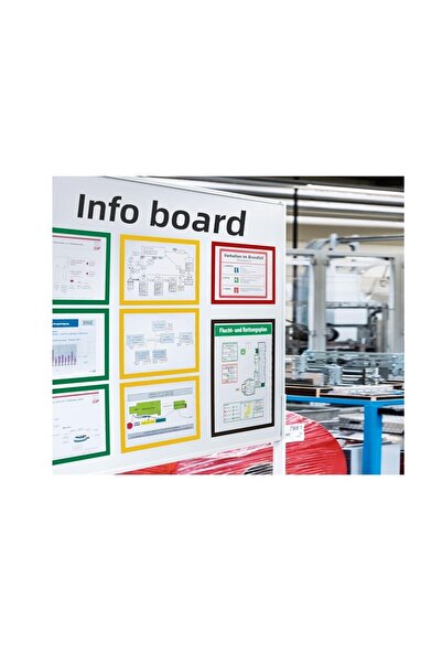 Hdg 1Pc Magnetic Fireplace Magnetic Document Holder Clear Magnet Fireplace File 30X42Cm - Blue Edge