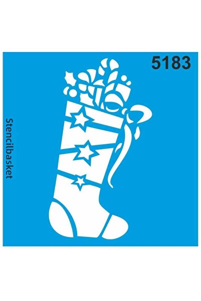 DERYA DESİNG ART Christmas Ornament Pattern Stencil Stencil St5183- 20X20Cm