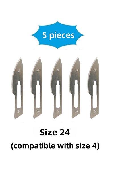 QBR Home Pack of 5 24 Number Wooden Sculpture Carving Art Replacement Blade. Plug-In Type (Compatible with Sapa Number 4)
