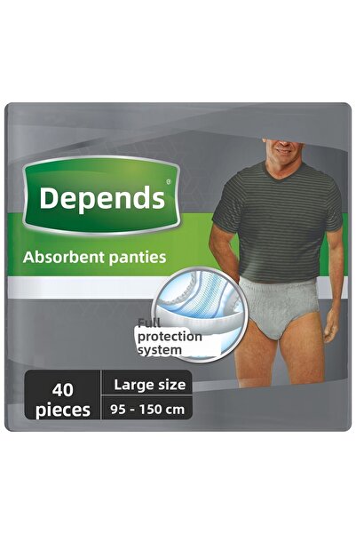 Depend Absorbent Panties Men's Large Size 95 - 150 Cm 40 Pieces