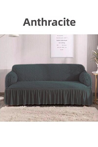 kanway Bürümcük غطاء أريكة 3 أشخاص. غطاء أريكة سرير مرن قابل للتمدد مع تنانير