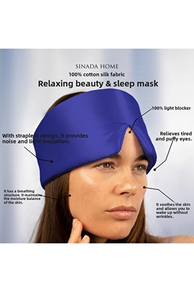 Sinada رقعة عين للنوم موديل هوليوود مرصعة بأحجار طبيعية 100% مانعة للضوء تزيد...