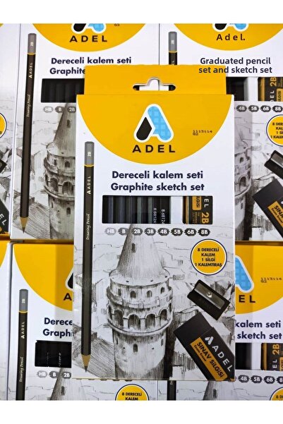 Adel Drawing Set - 8 Graduated Pen(hb-b-2b-3b-4b-5b-6b-8b)