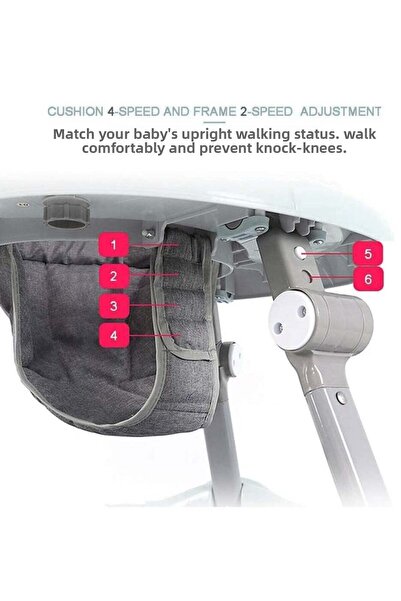 BabyCara Baby Walker Multifunctional Anti Rollover Anti O Folding 6 18 Months with Music