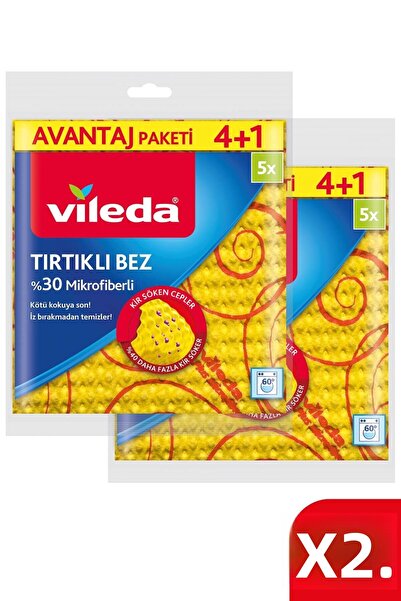 Vileda 10 Pack of 4 30% Microfiber Kitchen Diapers
