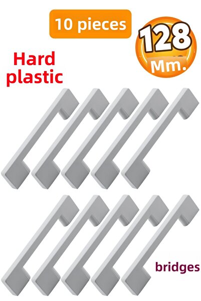 Badem10 (ΣΚΛΗΡΟ ΠΛΑΣΤΙΚΟ) Λευκό Έπιπλο Συρτάρι Κουζίνας 10 Τεμάχια 128 mm