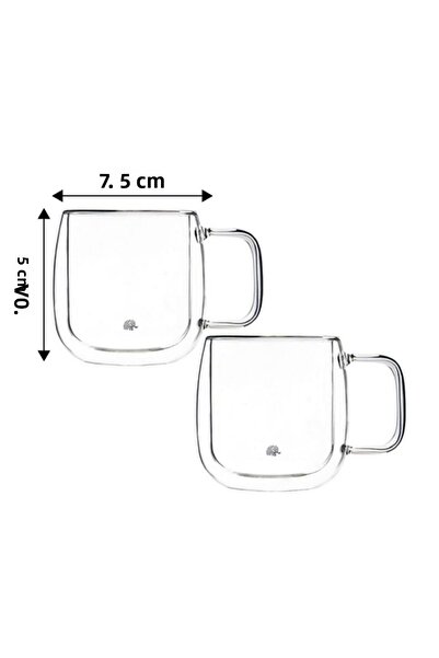 Jumbo Glory 2-Pack Double Wall Small Glass - Double Wall, Handle, 250 ml 500.01.01.7795