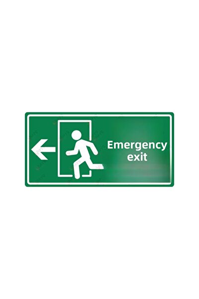 Hayg Equipment Emergency Exit Sign - Left - Uv Printing on Dekota - 15cm X 30cm