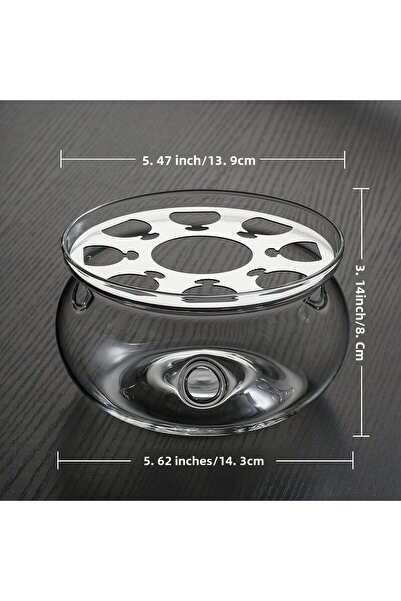 Generic Tea kettle with glass burner and detachable infuser 600ml (20.3 oz) leaf tea and flower tea maker