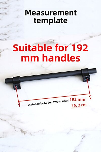 Badem10 Hisar 192 mm Mâner negru Mobilier Bucătărie Sertar Dulap Ușă Dulap Mâner Mâner Metal 19,2 mm