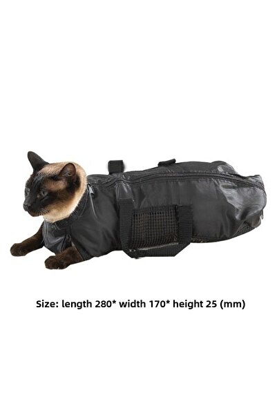 Choice حقيبة استحمام قطط سوداء، حقيبة استحمام شبكية للعناية بالقطط، أكياس غسي...