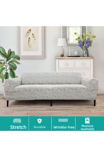 Faiend Jacquard Sehra Pattern Stone-grey 3 3 1 1 Elastic Sofa Cover| Elastic Sofa Cover| seat cover
