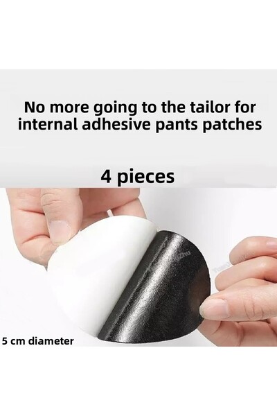 LOVYCO Pachet de 4 plasturi autoadezive pentru blugi, plasture pentru reparare, diametru 5 cm
