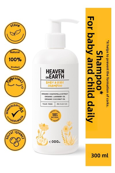 Heaven on Earth Baby Kids Hair-Body Shampoo Anti-Cold 100% Natural Organic Ch...