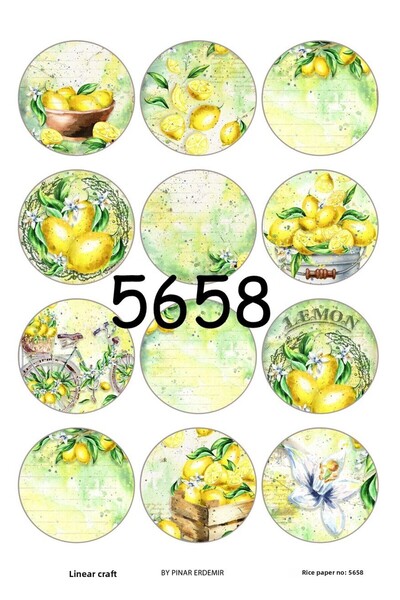 LİNEART ورق ديكوباج نحاسي رقم: 5658 - 29X42 سم