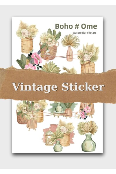 One Little Happiness Set de autocolante vintage potrivite pentru Agenda Bulle...