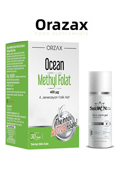 Ocean ميثيل فولات (4. جيل حمض الفوليك) 400 مجم 30 قرص + 100 مل جل تنظيف الوجه...