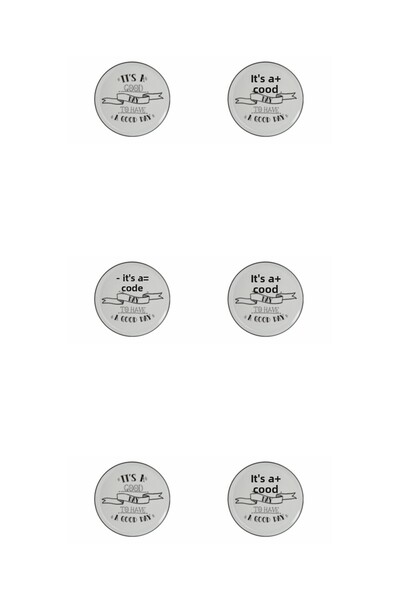 Porland Be Happy Flat Plate 20cm Set of 6