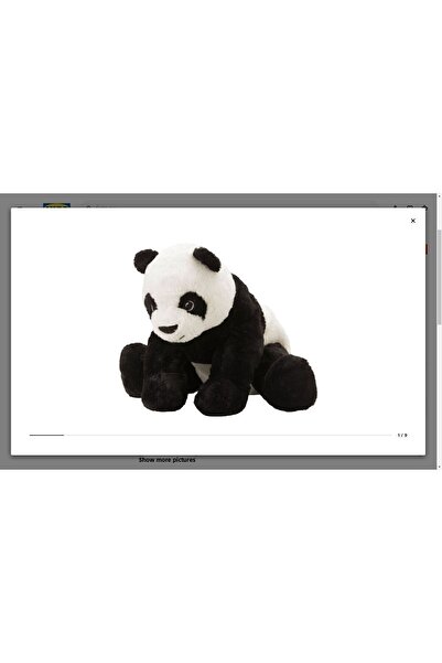 IKEA Kramig Soft Toy, White-Black, 30 cm