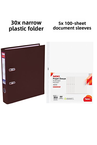 Tigra 30 مجلدًا ضيقًا، 5 حقائب نوكي XL تحتوي على 100 ملف، مجموعة أدوات مكتبية