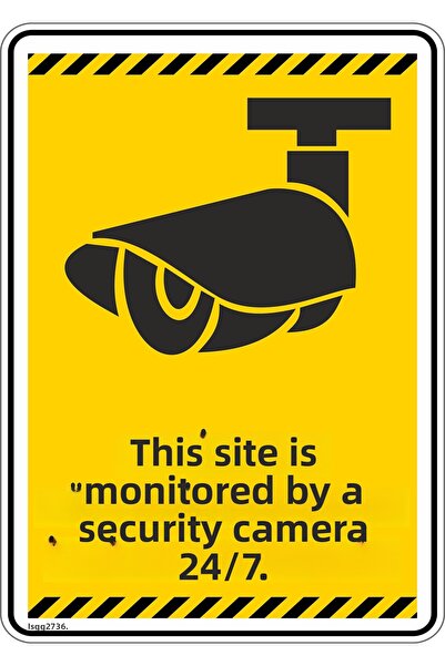 isgtabelam 25x35 سم / مركب / هذه الموقعة تحتراقب بواسطة كاميرا أمنية على مدار...