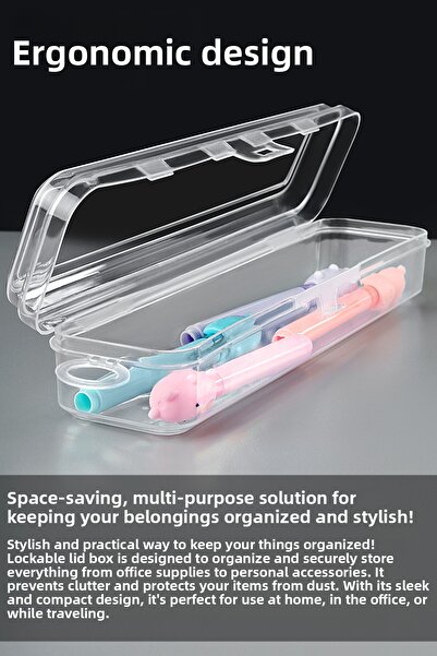 Meleni Home 4 قطع من صندوق تخزين القلم - منظم ملحقات السفر، حاوية حمل للتخزين