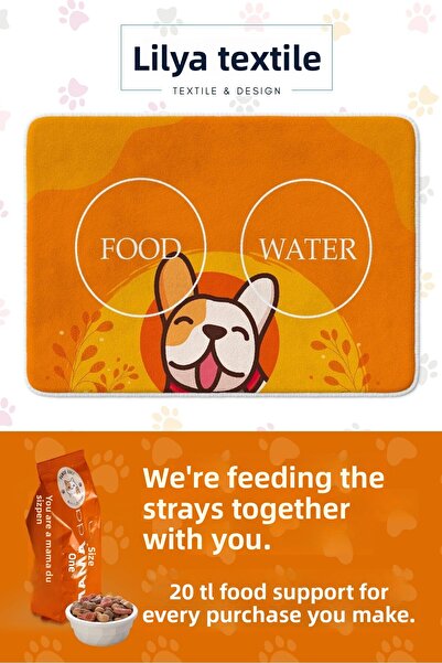 Lilly Home Cat Dog Training and Accessories - Pet Products 40x60 Food Mat