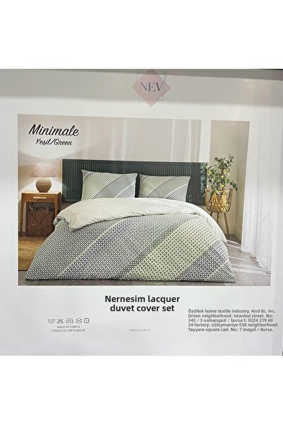 Özdilek NEV Double Green Minimale Duvet Cover Set